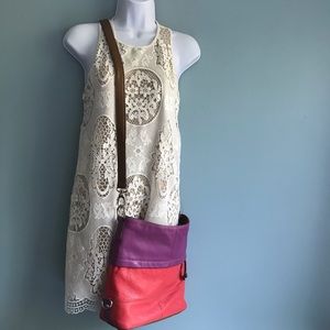 Tignanello hobo/crossbody leather Poppy Iris handbag